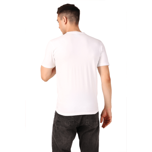 Men White Regular Printed T-shirt